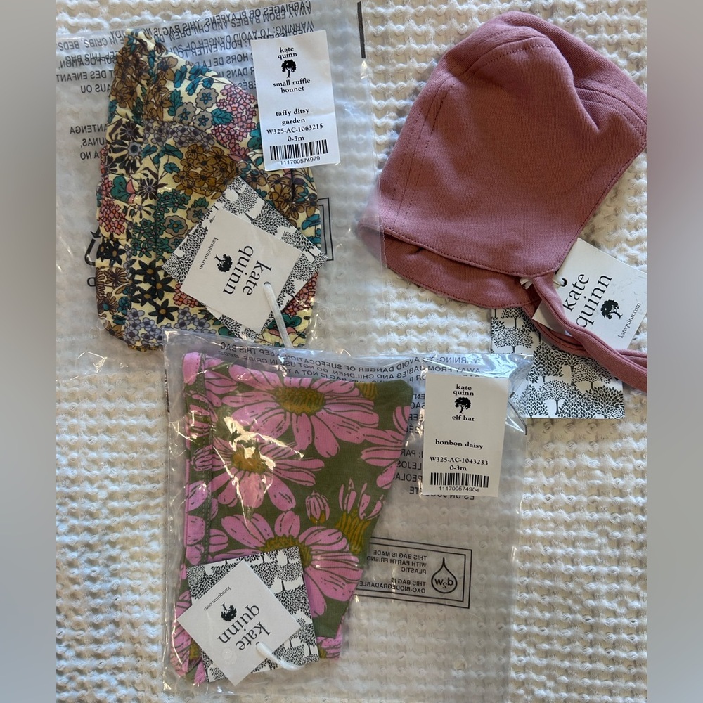 Kate Quinn hat and bonnet bundle